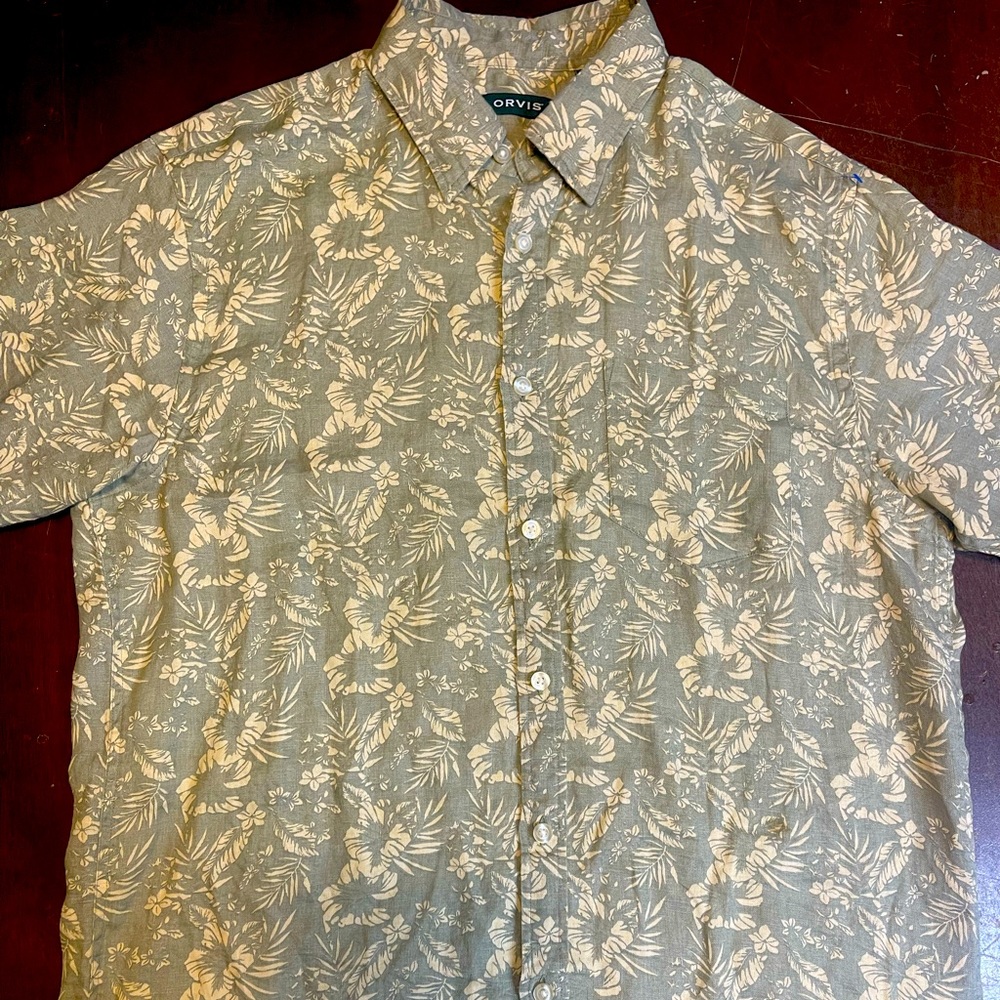 Orvis floral short sleeve button down